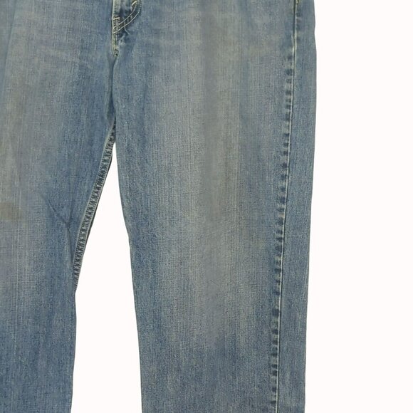 Levis 550 Jeans Relaxed Fit Blue Distressed Denim Mens W38 L34 - Picture 4 of 8